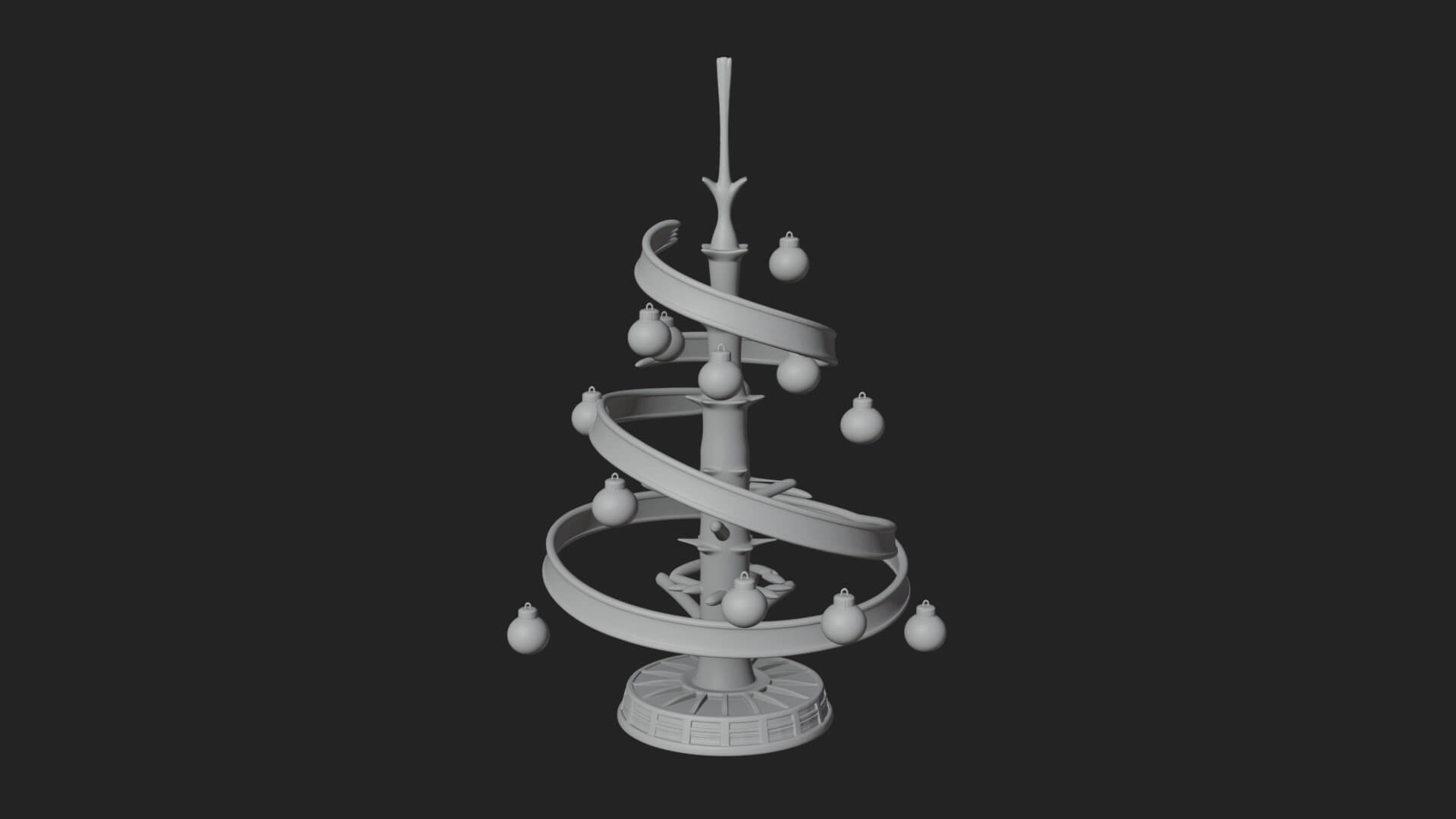 Decorated Christmas Tree Model Design 48 3D Print Model 3D Model