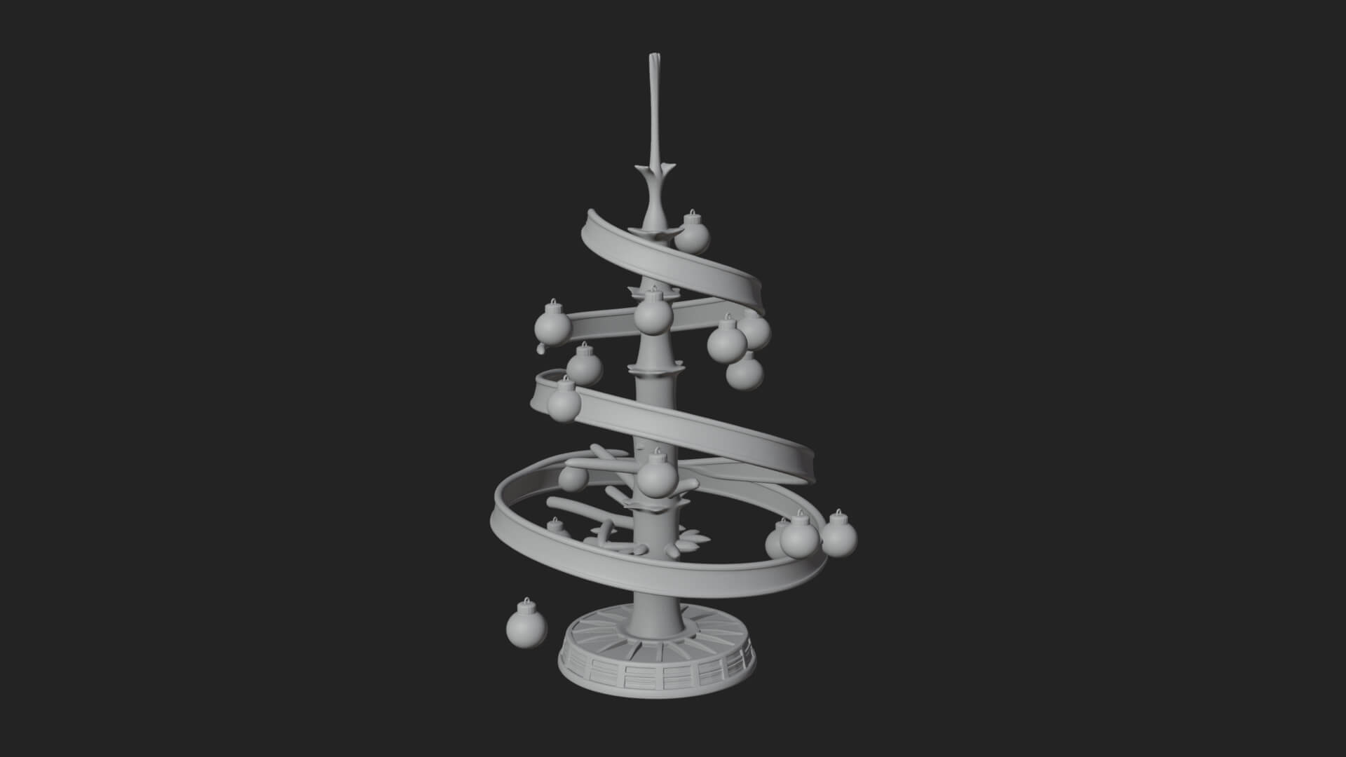 Decorated Christmas Tree Model Design 48 3D Print Model 3D Model