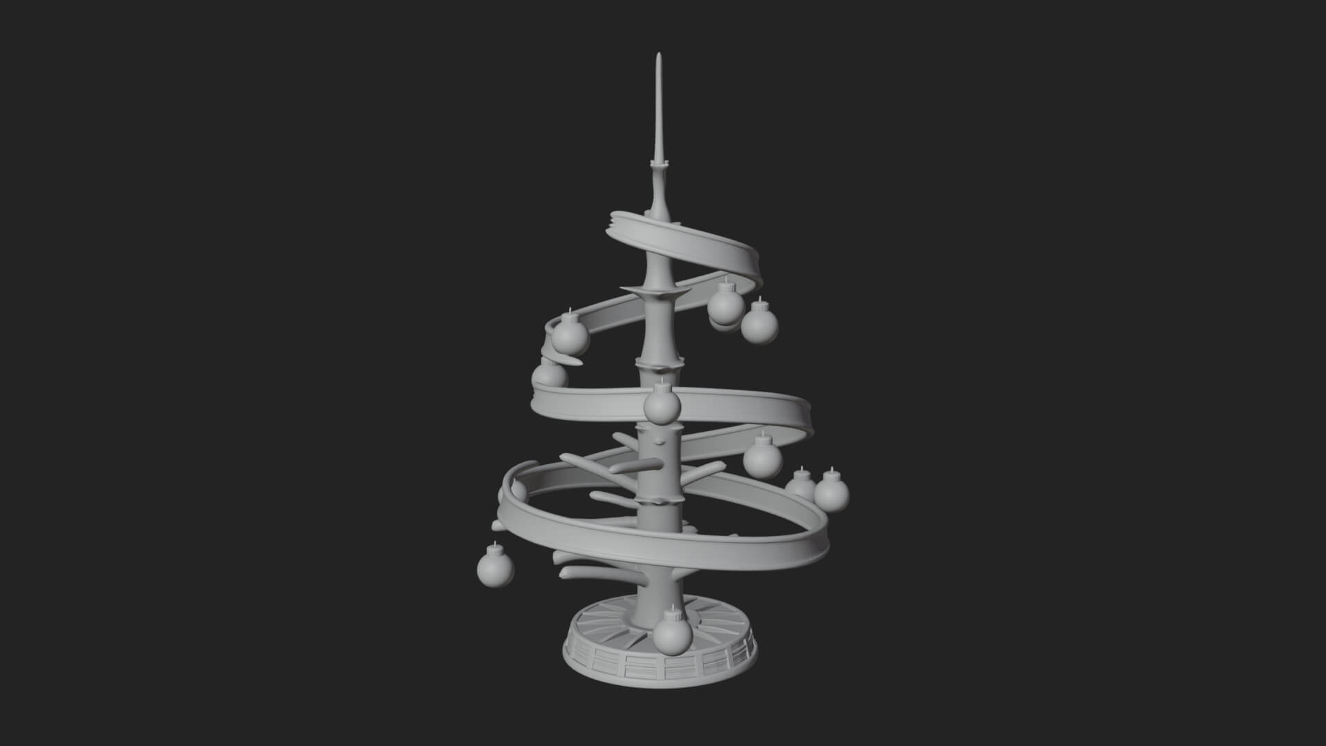 Decorated Christmas Tree Model Design 48 3D Print Model 3D Model