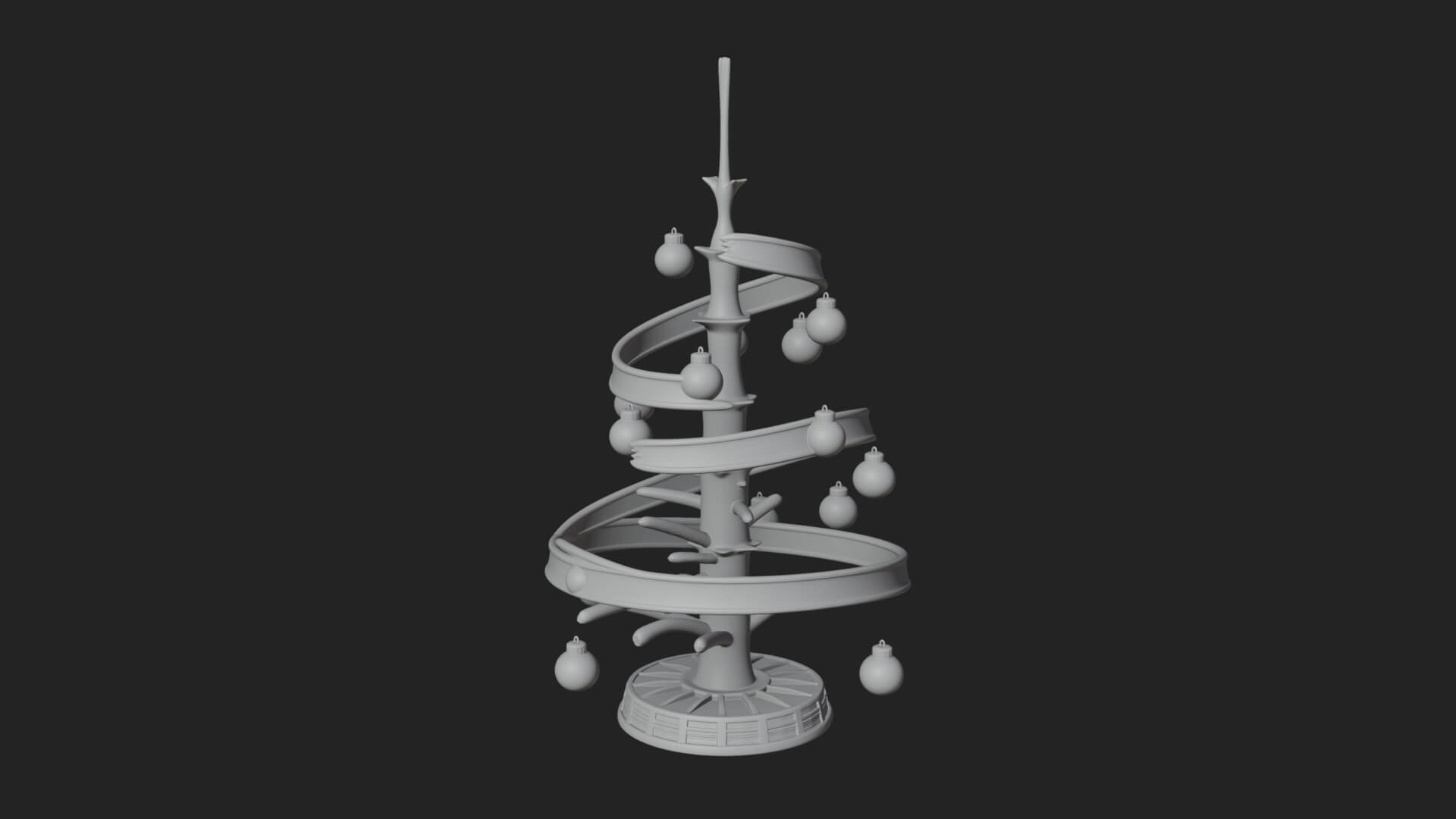 Decorated Christmas Tree Model Design 48 3D Print Model 3D Model