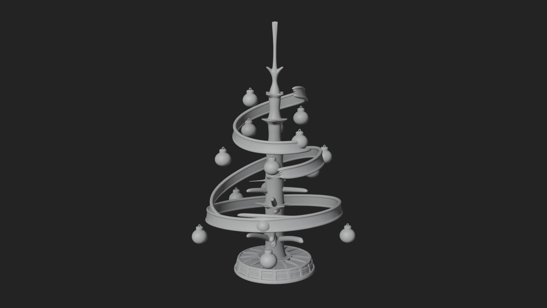 Decorated Christmas Tree Model Design 48 3D Print Model 3D Model
