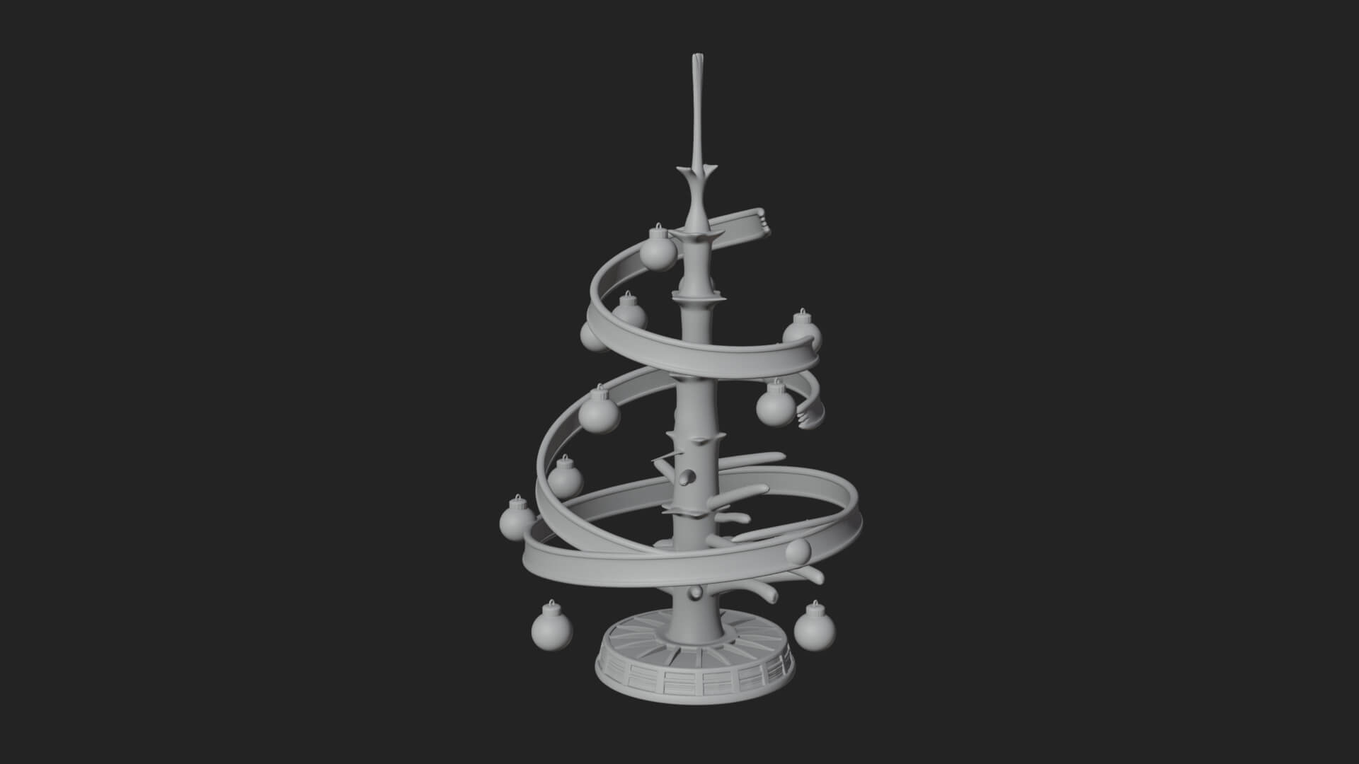 Decorated Christmas Tree Model Design 48 3D Print Model 3D Model