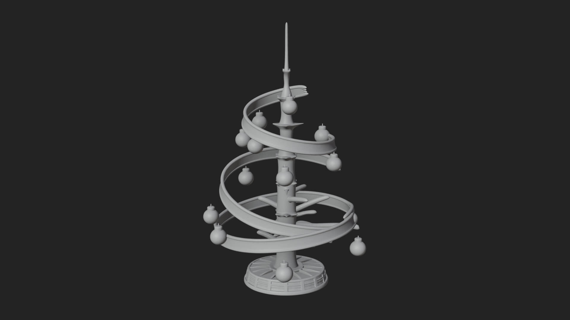 Decorated Christmas Tree Model Design 48 3D Print Model 3D Model