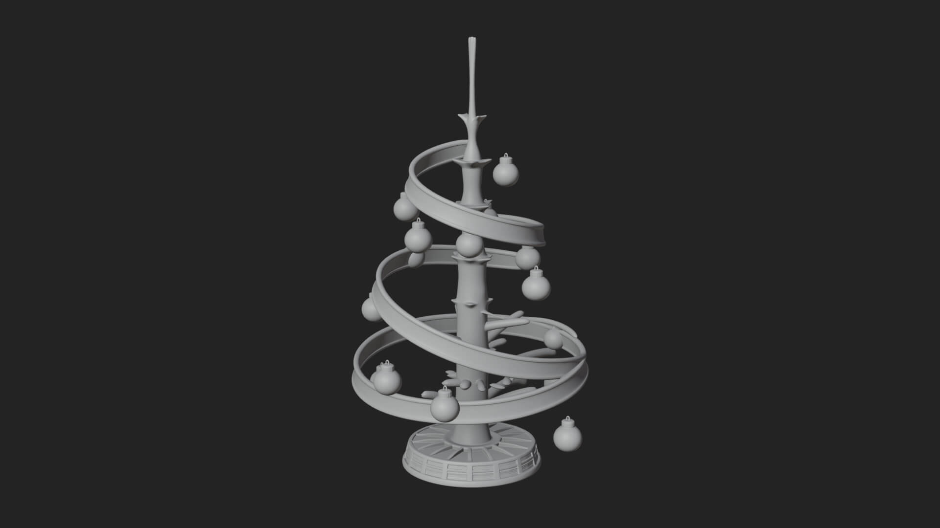 Decorated Christmas Tree Model Design 48 3D Print Model 3D Model