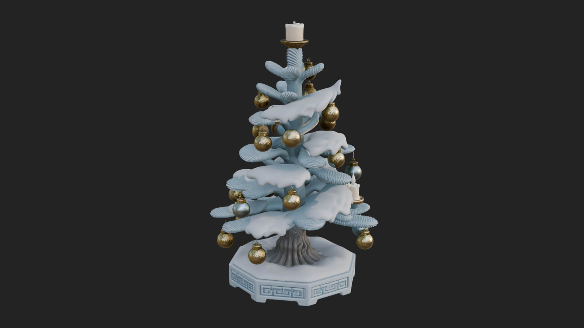 Decorated Christmas Tree Model Design 49 3D Print Model 3D Model