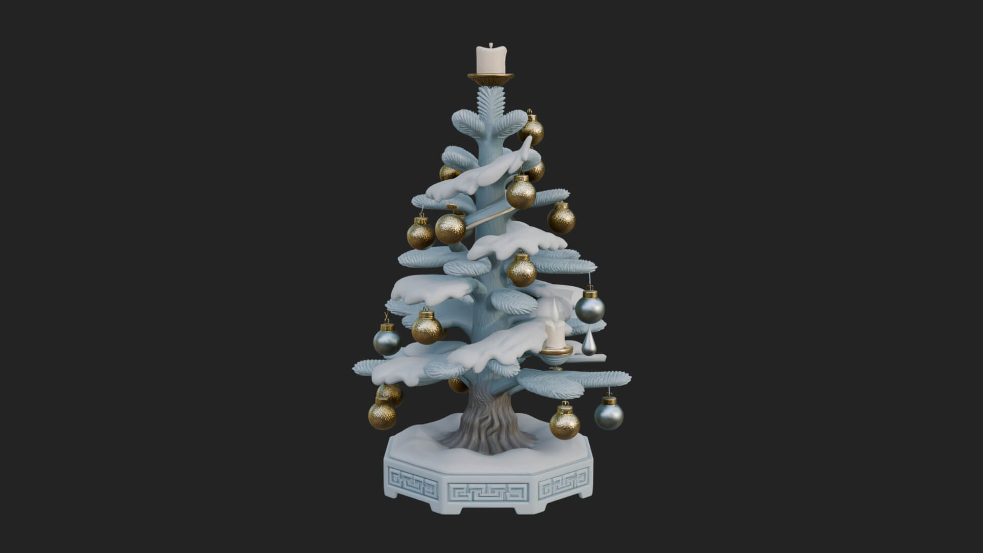 Decorated Christmas Tree Model Design 49 3D Print Model 3D Model