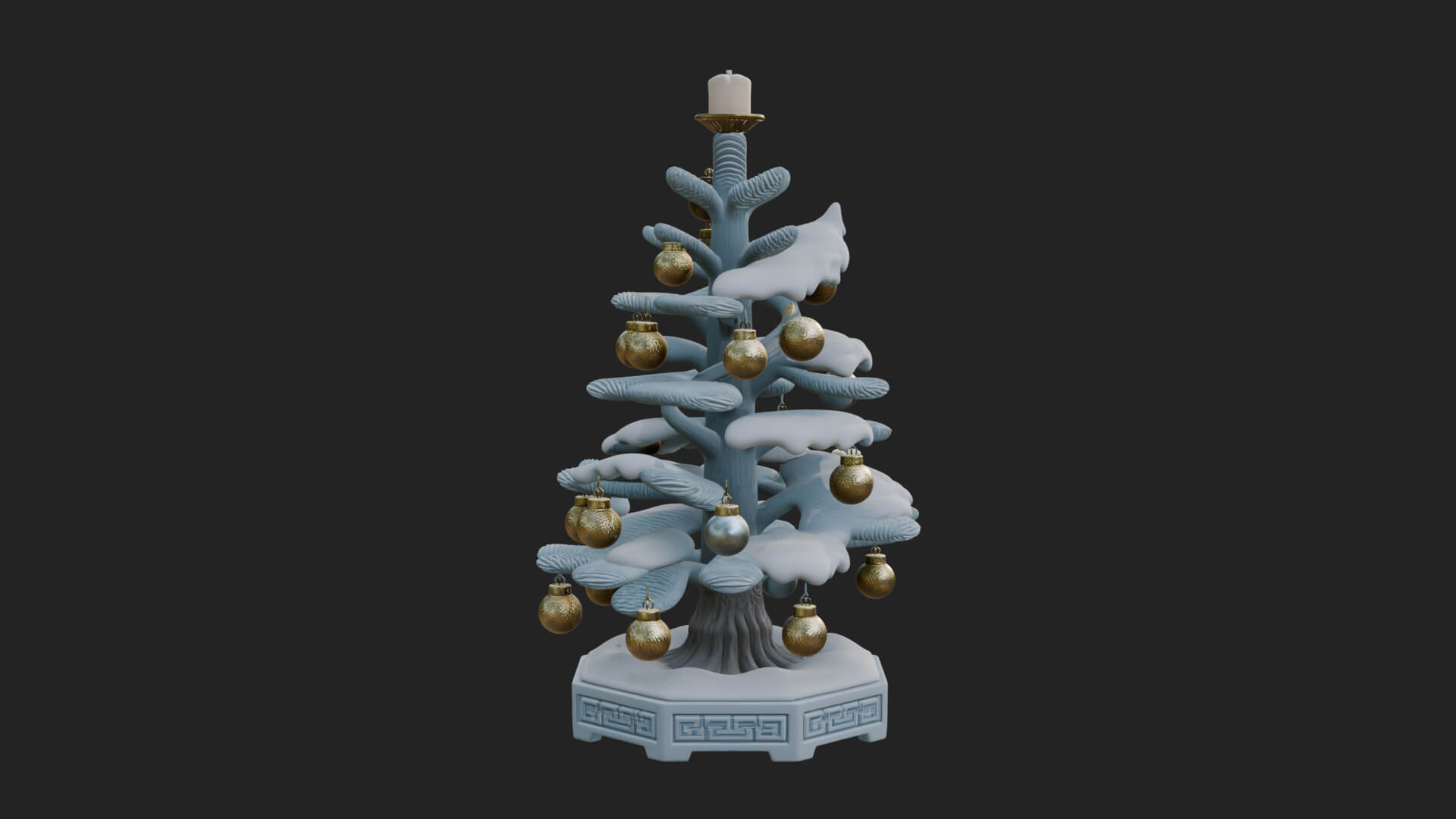 Decorated Christmas Tree Model Design 49 3D Print Model 3D Model