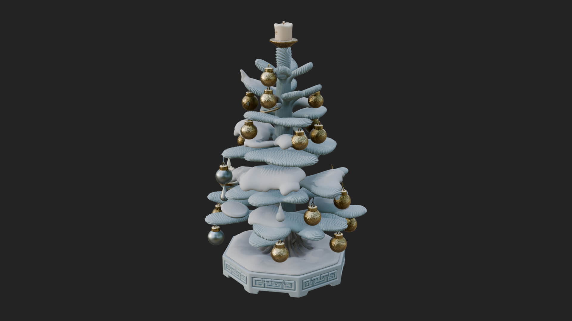 Decorated Christmas Tree Model Design 49 3D Print Model 3D Model