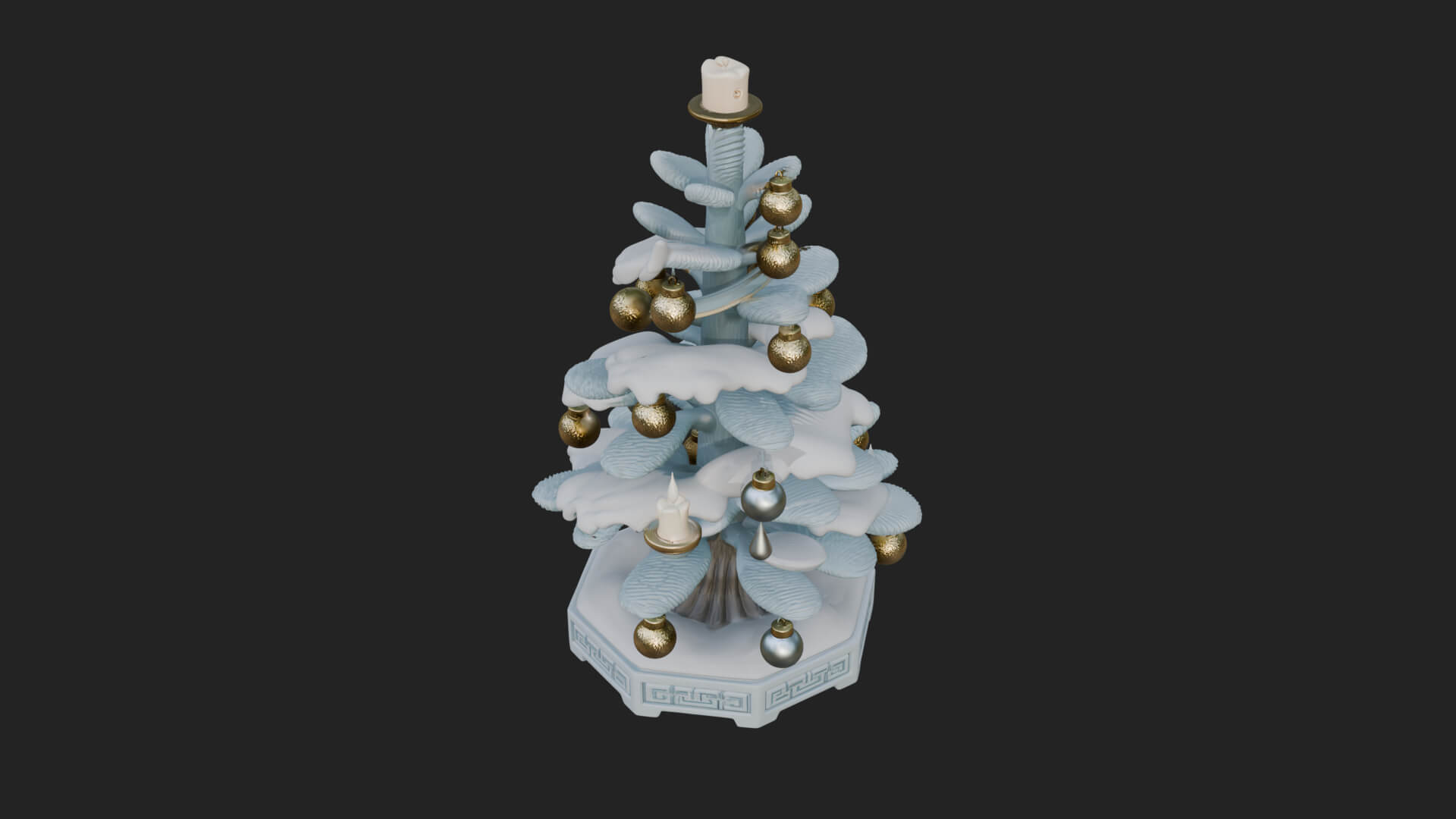 Decorated Christmas Tree Model Design 49 3D Print Model 3D Model
