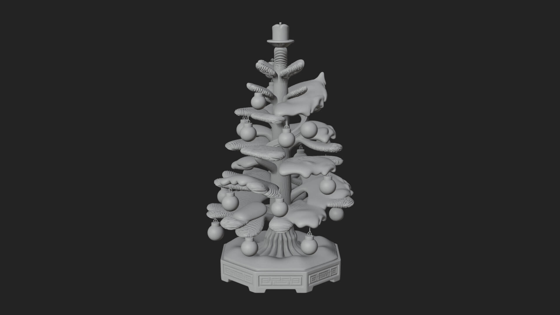 Decorated Christmas Tree Model Design 49 3D Print Model 3D Model