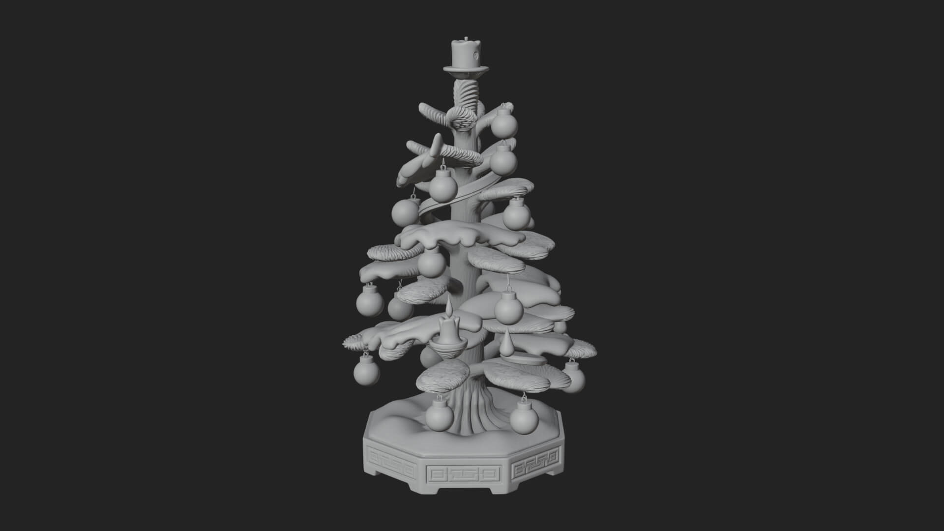 Decorated Christmas Tree Model Design 49 3D Print Model 3D Model