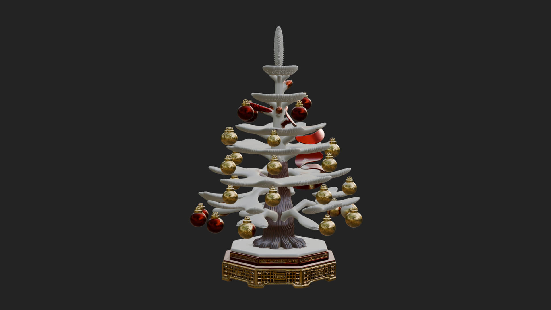 Decorated Christmas Tree Model Design 5 3D Print Model 3D Model