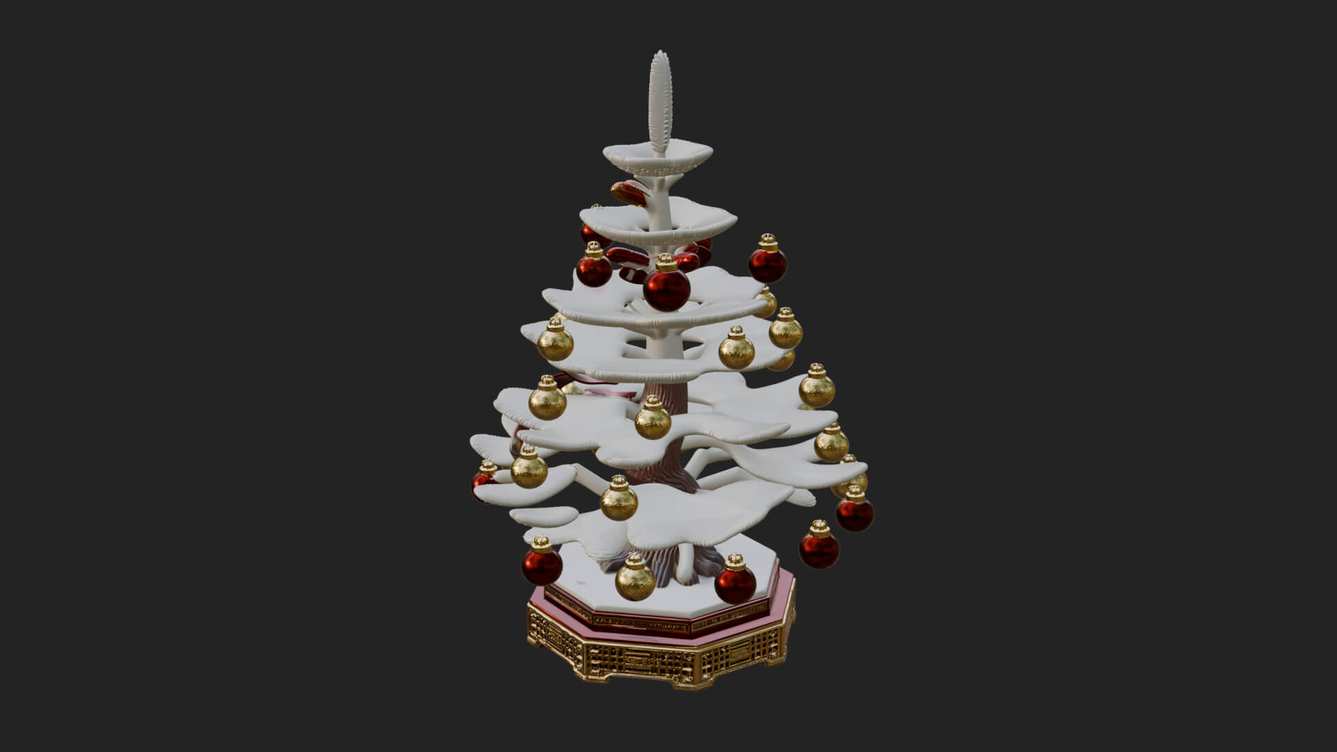 Decorated Christmas Tree Model Design 5 3D Print Model 3D Model