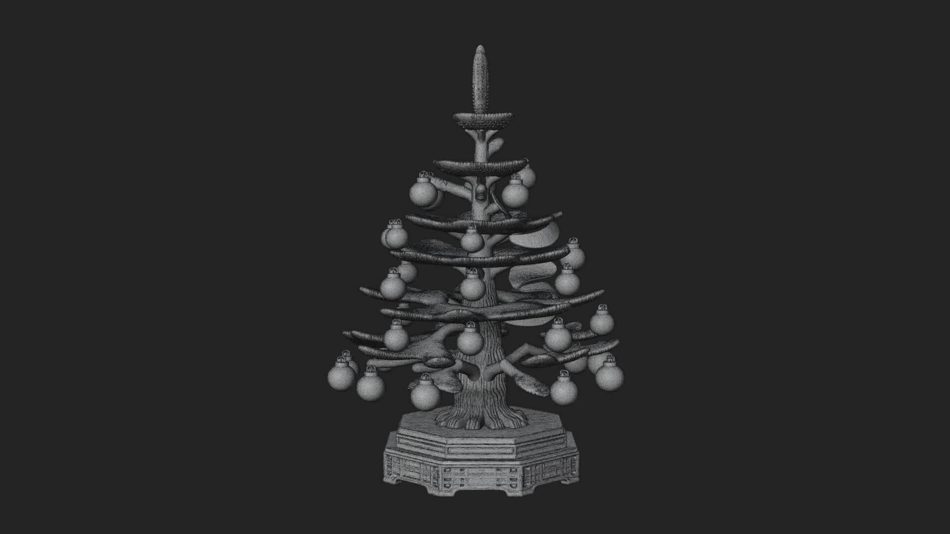 Decorated Christmas Tree Model Design 5 3D Print Model 3D Model