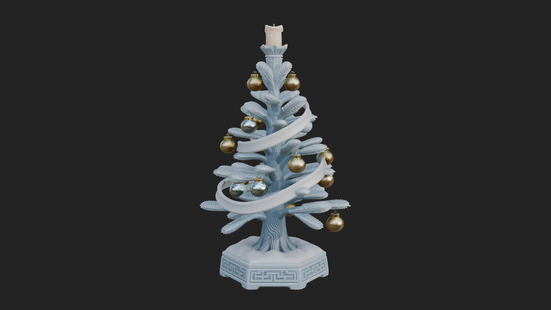 Decorated Christmas Tree Model Design 50 3D Print Model 3D Model