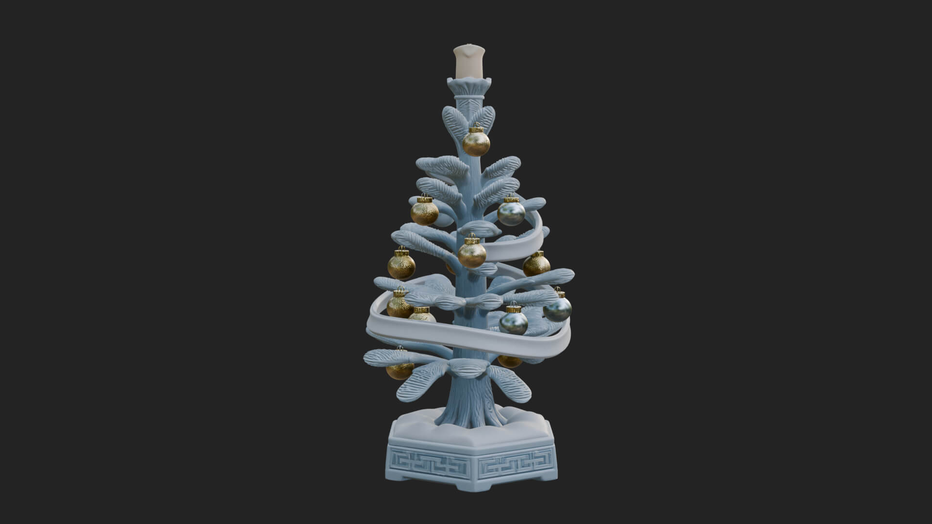 Decorated Christmas Tree Model Design 50 3D Print Model 3D Model