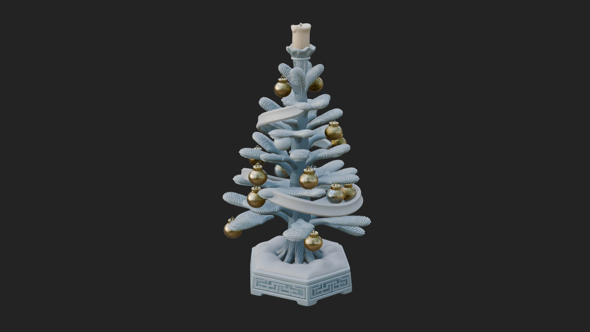 Decorated Christmas Tree Model Design 50 3D Print Model 3D Model