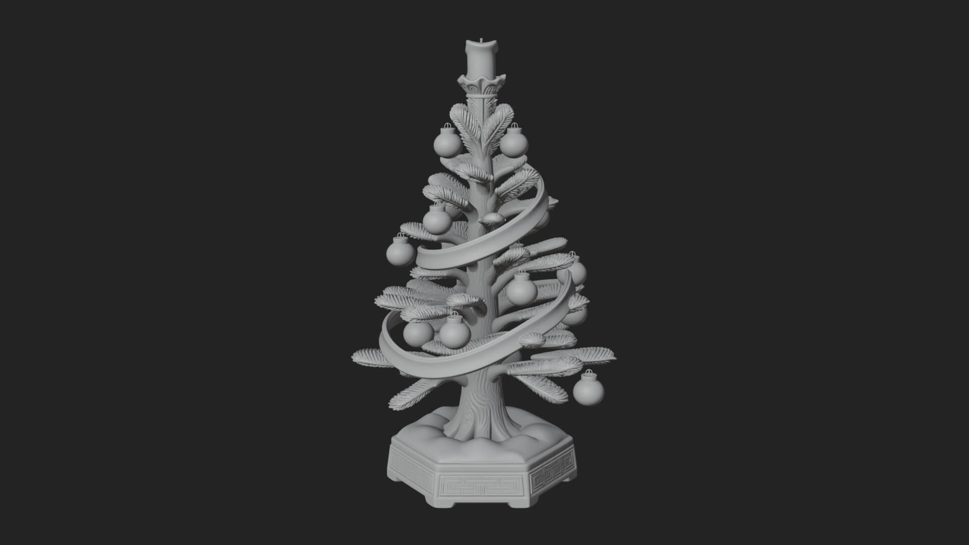 Decorated Christmas Tree Model Design 50 3D Print Model 3D Model