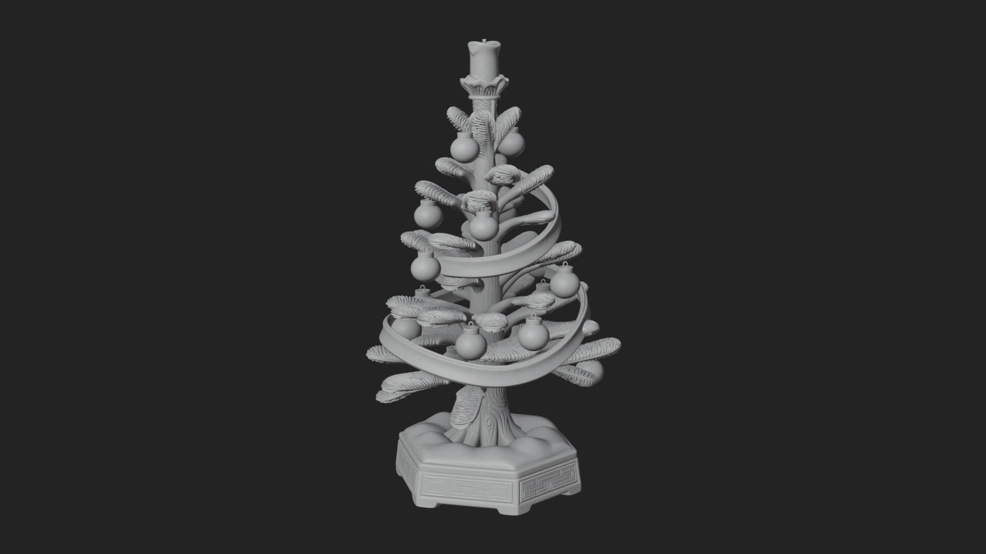 Decorated Christmas Tree Model Design 50 3D Print Model 3D Model