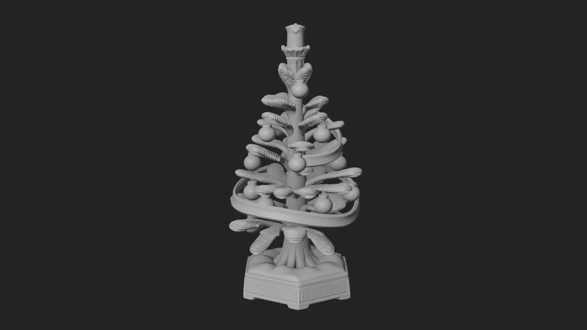 Decorated Christmas Tree Model Design 50 3D Print Model 3D Model