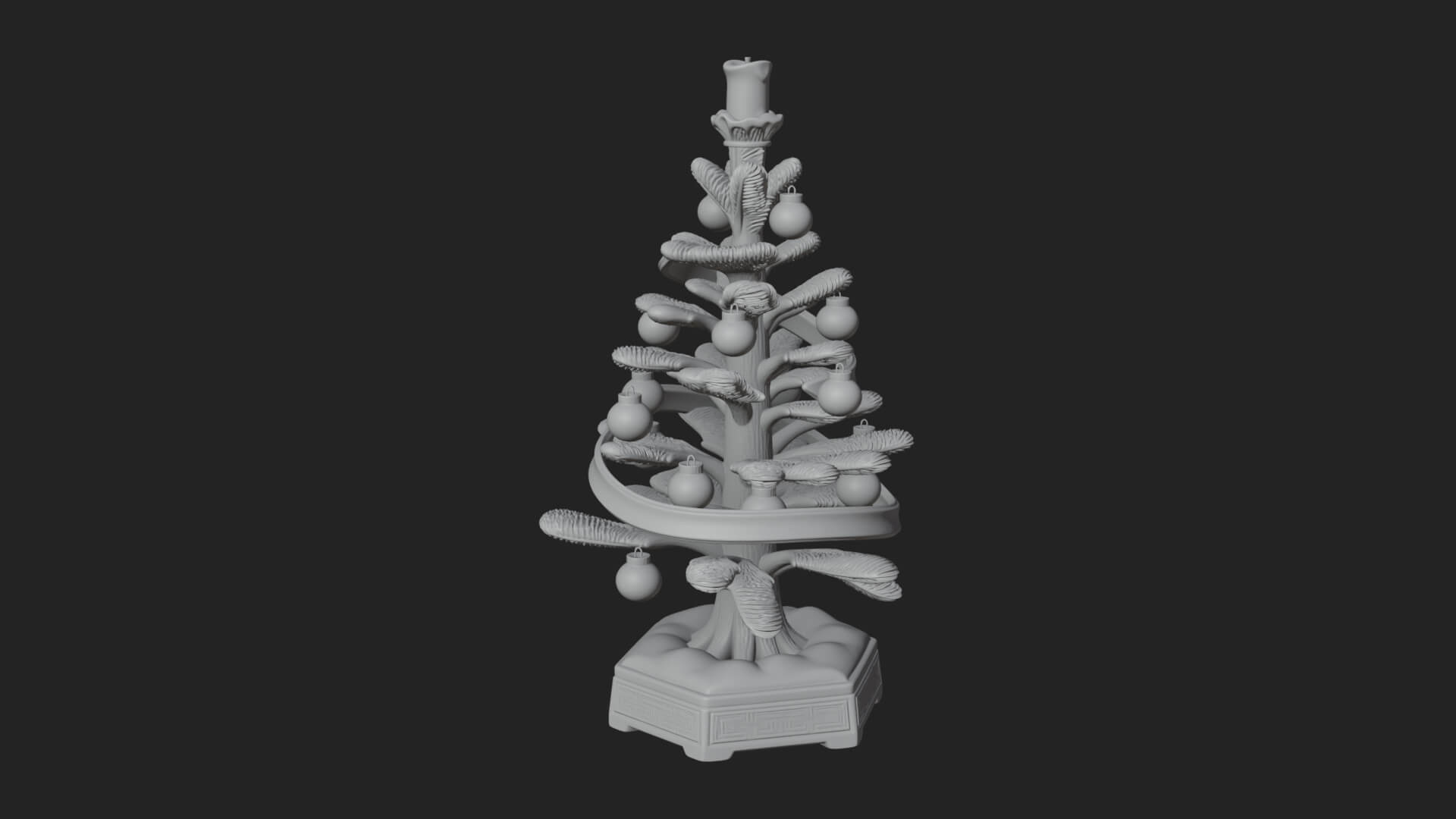 Decorated Christmas Tree Model Design 50 3D Print Model 3D Model