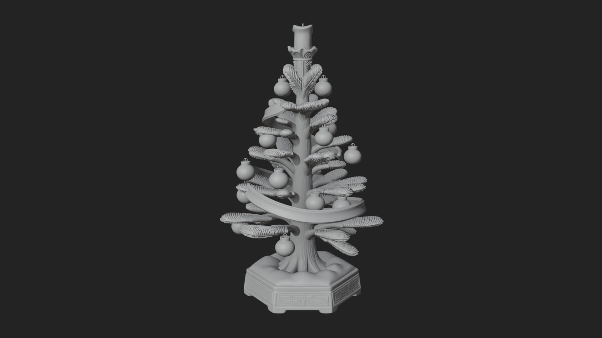 Decorated Christmas Tree Model Design 50 3D Print Model 3D Model