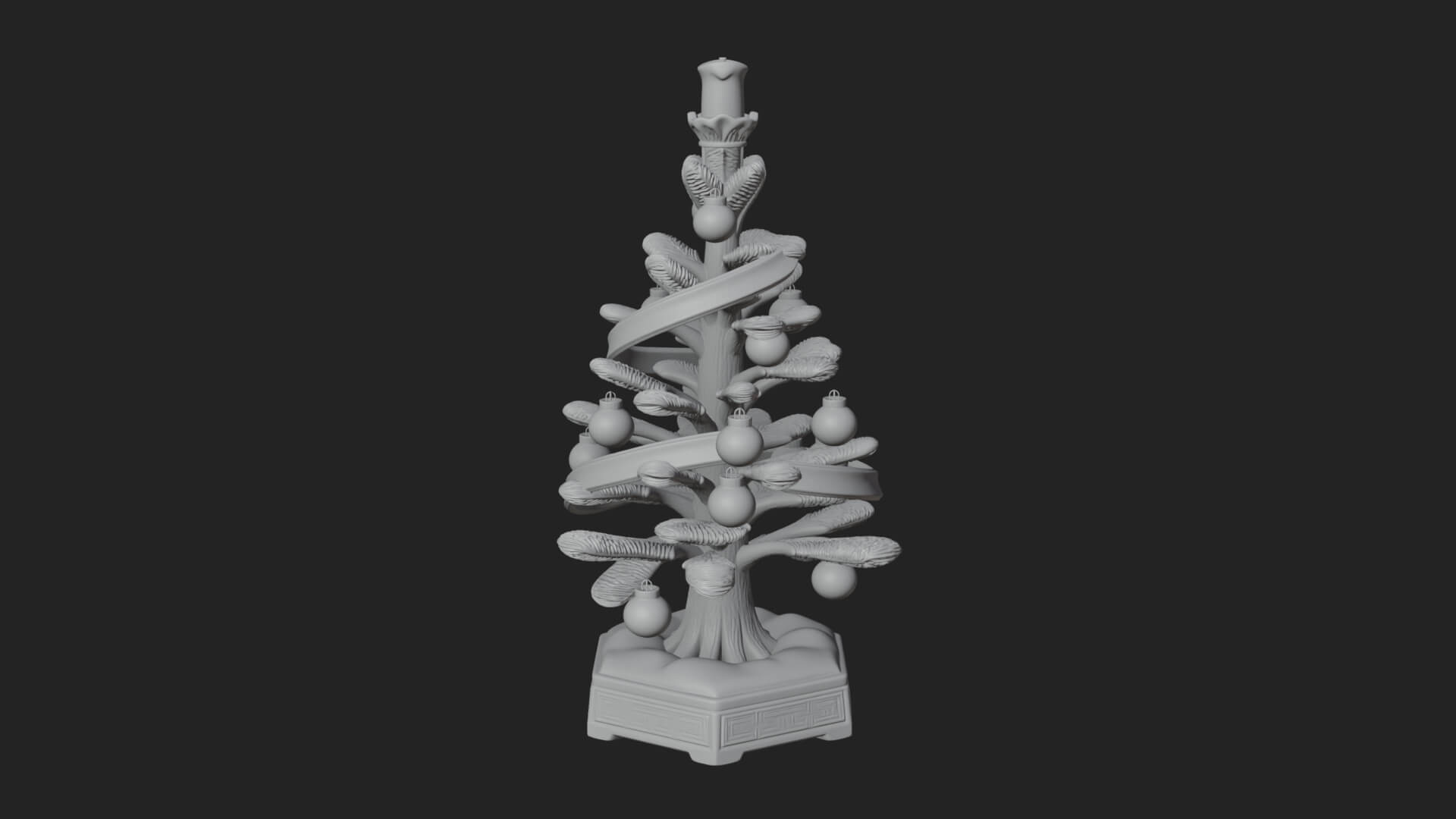 Decorated Christmas Tree Model Design 50 3D Print Model 3D Model