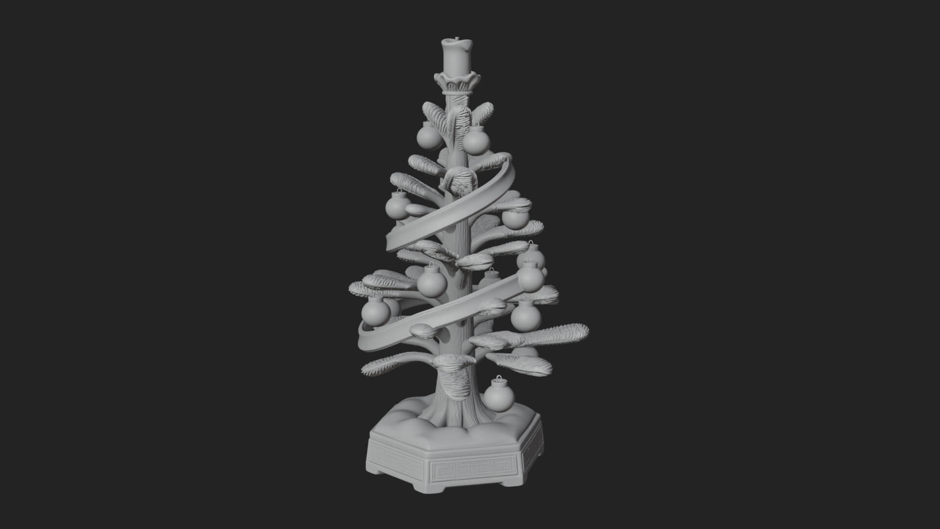 Decorated Christmas Tree Model Design 50 3D Print Model 3D Model