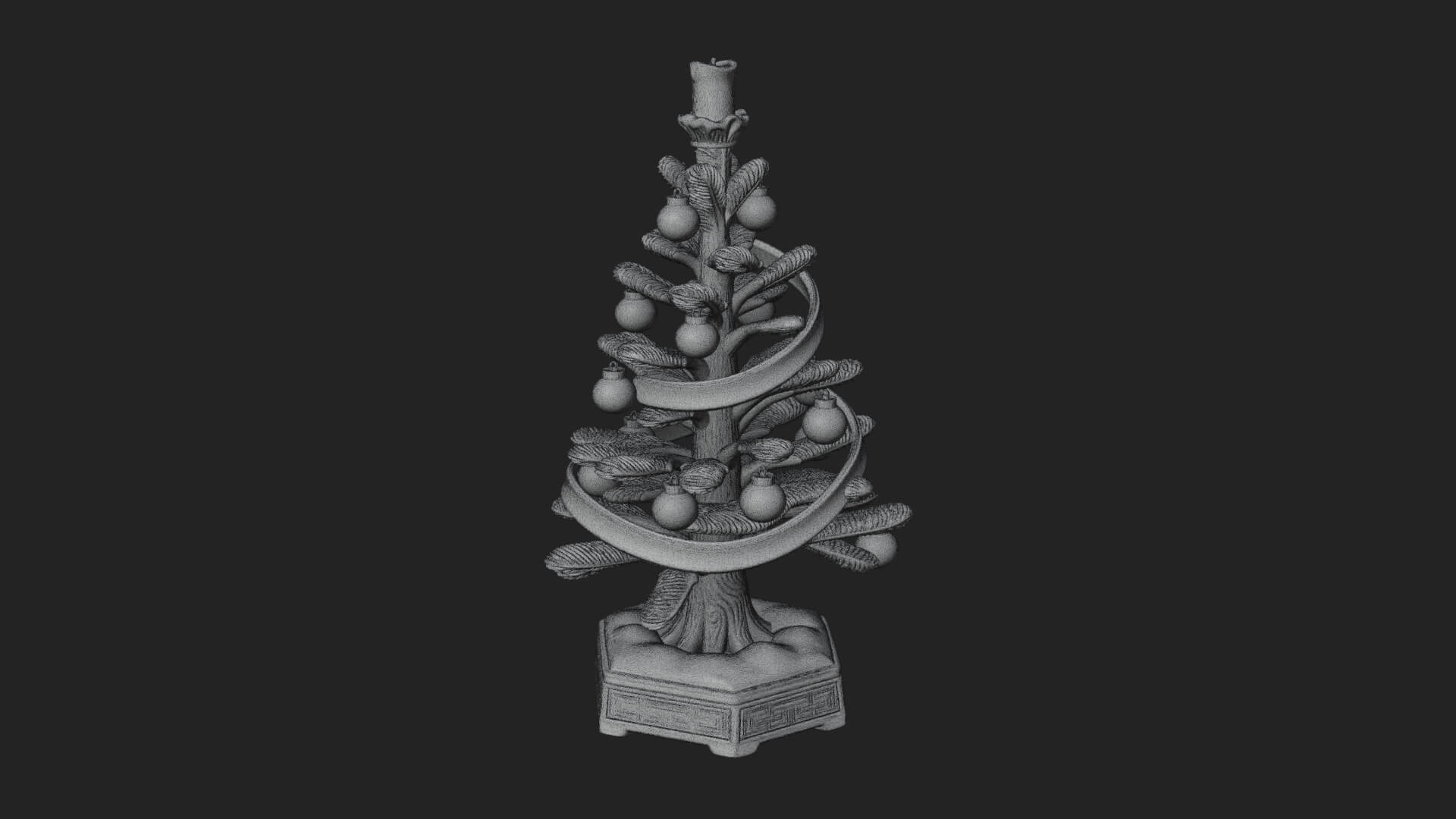 Decorated Christmas Tree Model Design 50 3D Print Model 3D Model
