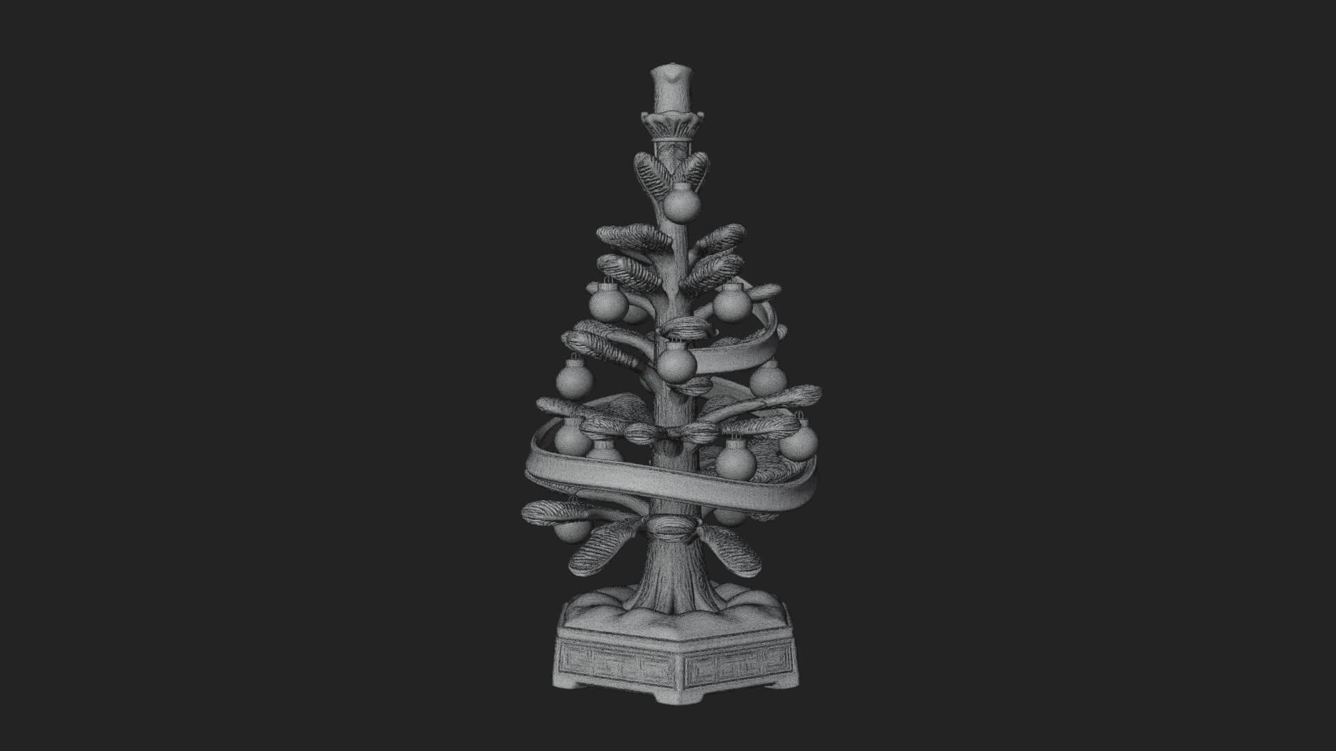 Decorated Christmas Tree Model Design 50 3D Print Model 3D Model
