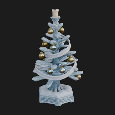 Decorated Christmas Tree Model Design 50 3D Print Model