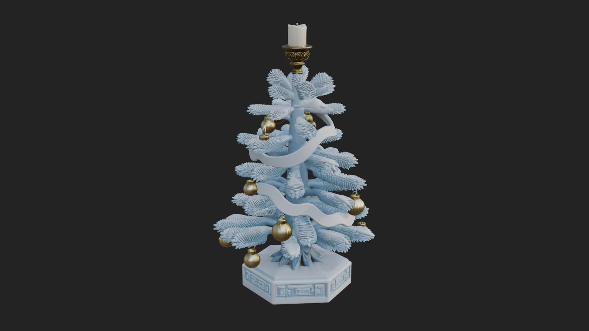Decorated Christmas Tree Model Design 51 3D Print Model 3D Model
