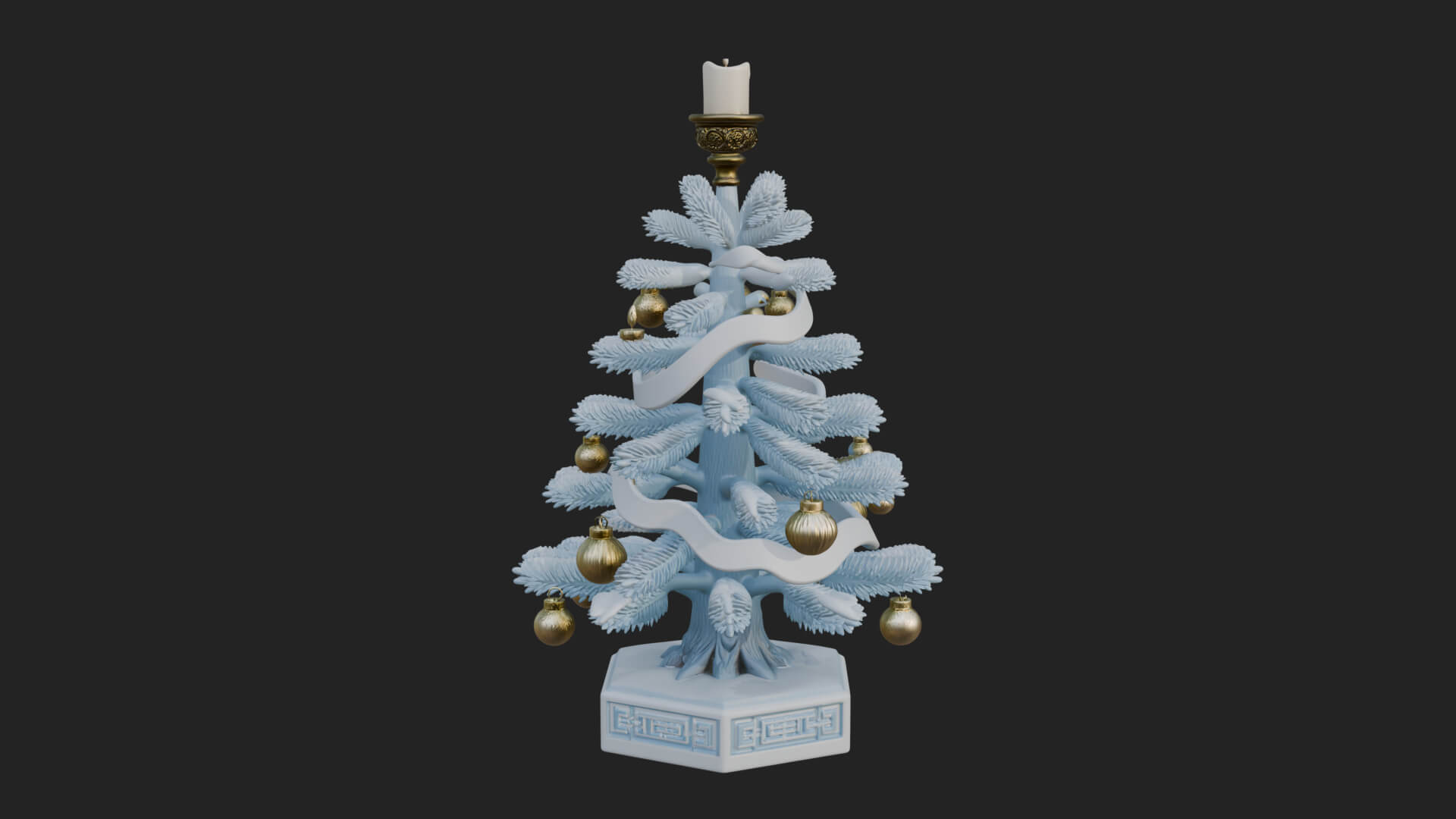 Decorated Christmas Tree Model Design 51 3D Print Model 3D Model