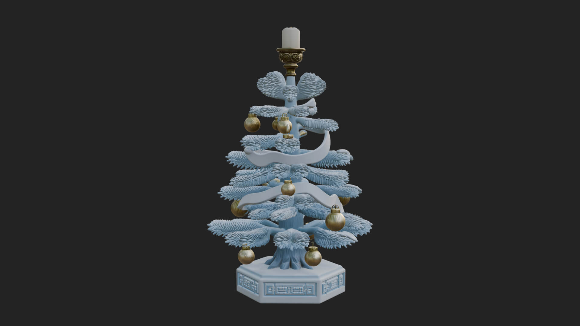 Decorated Christmas Tree Model Design 51 3D Print Model 3D Model