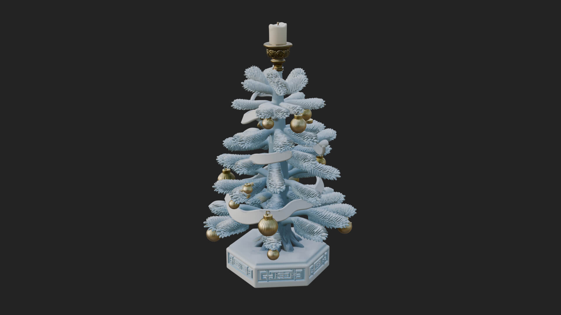 Decorated Christmas Tree Model Design 51 3D Print Model 3D Model