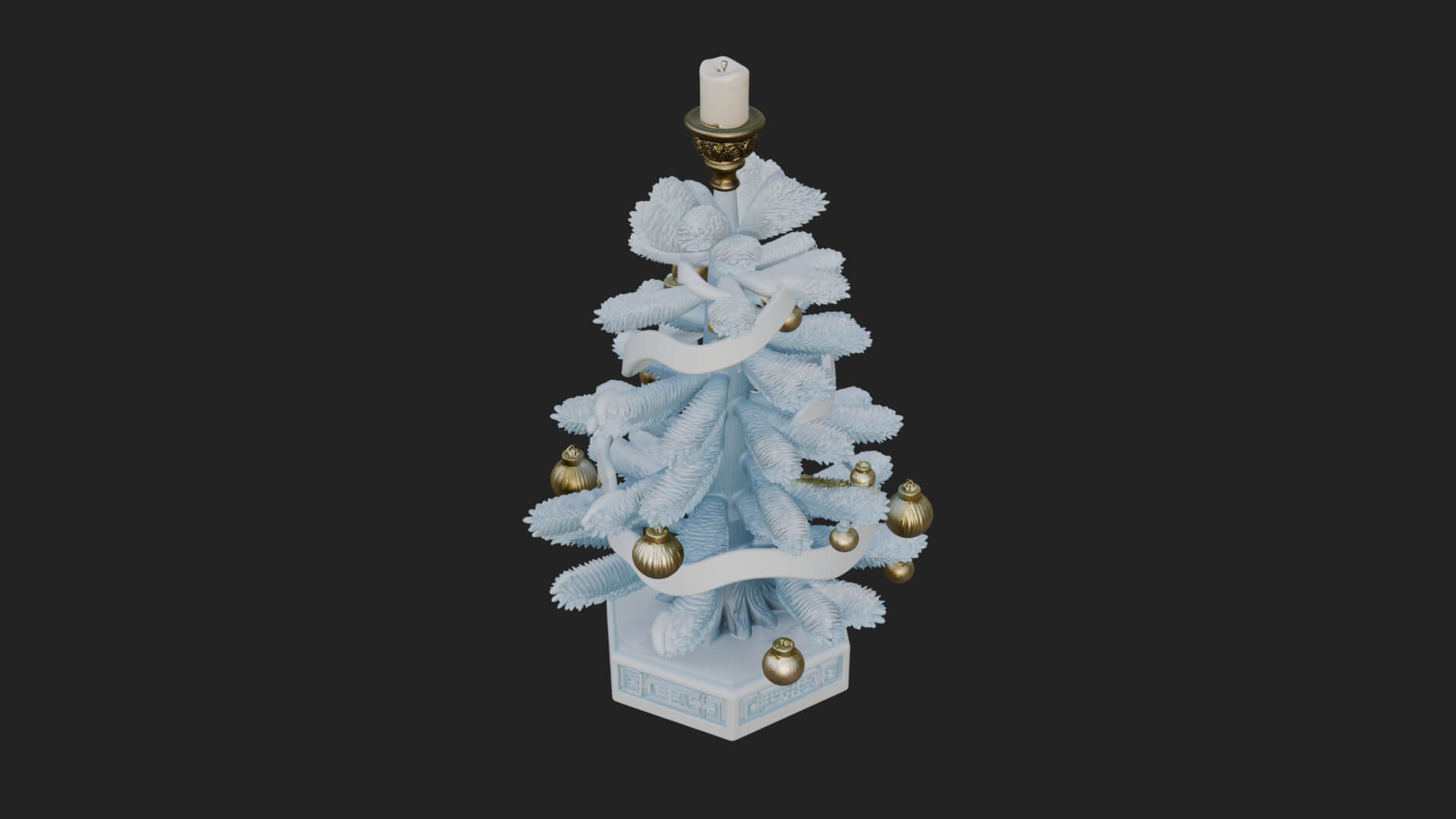 Decorated Christmas Tree Model Design 51 3D Print Model 3D Model