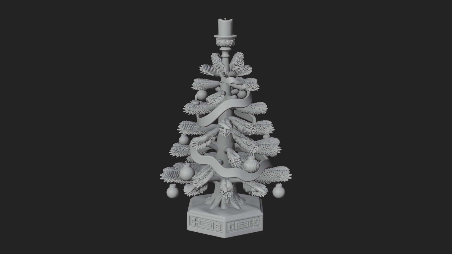 Decorated Christmas Tree Model Design 51 3D Print Model 3D Model