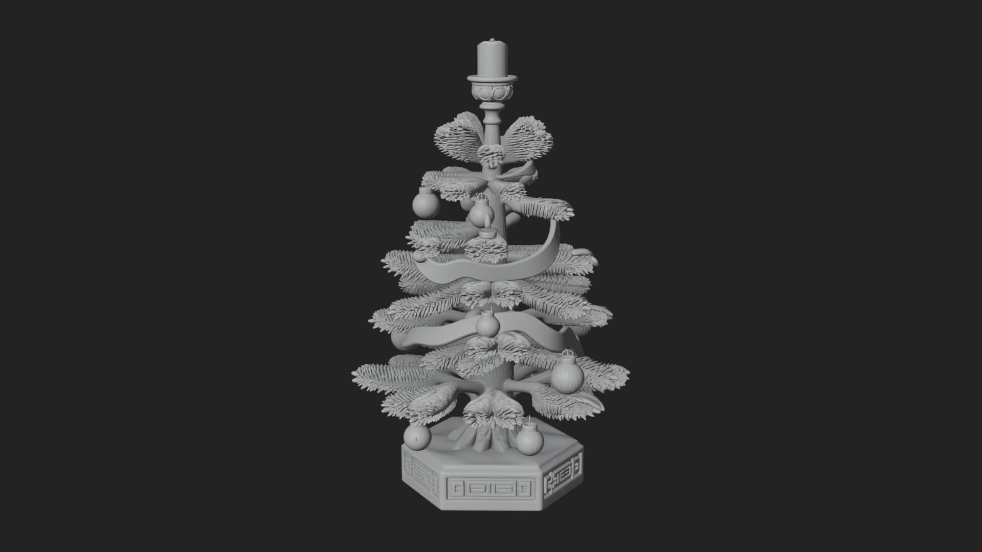 Decorated Christmas Tree Model Design 51 3D Print Model 3D Model