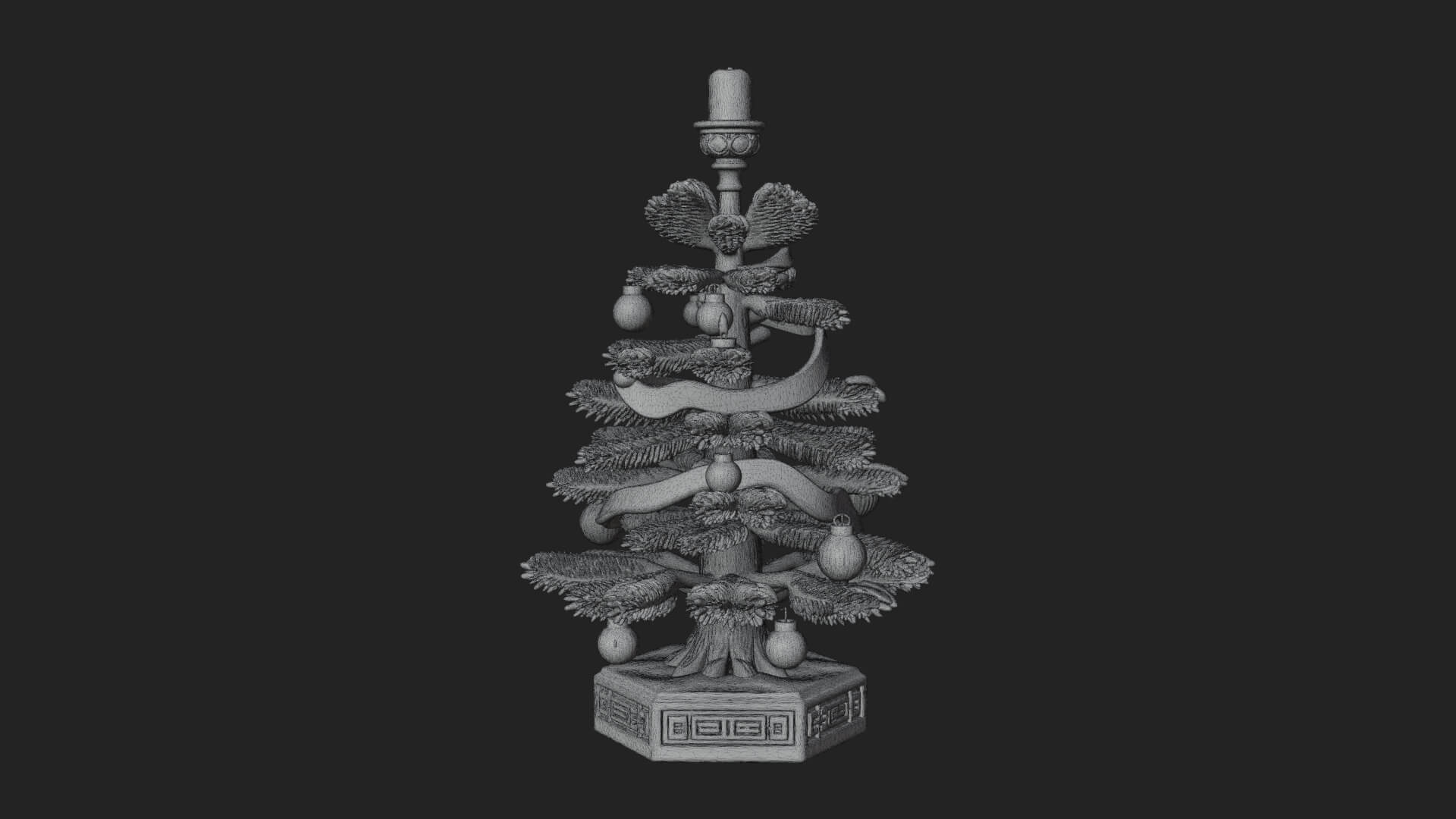 Decorated Christmas Tree Model Design 51 3D Print Model 3D Model