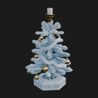 Decorated Christmas Tree Model Design 51 3D Print Model