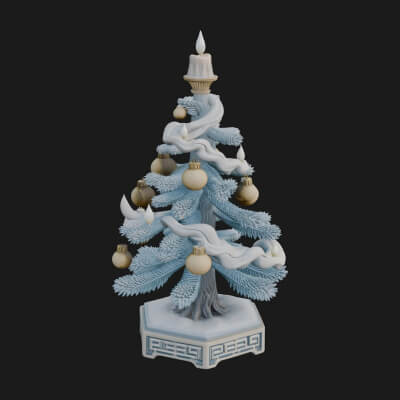 Decorated Christmas Tree Model Design 52 3D Print Model