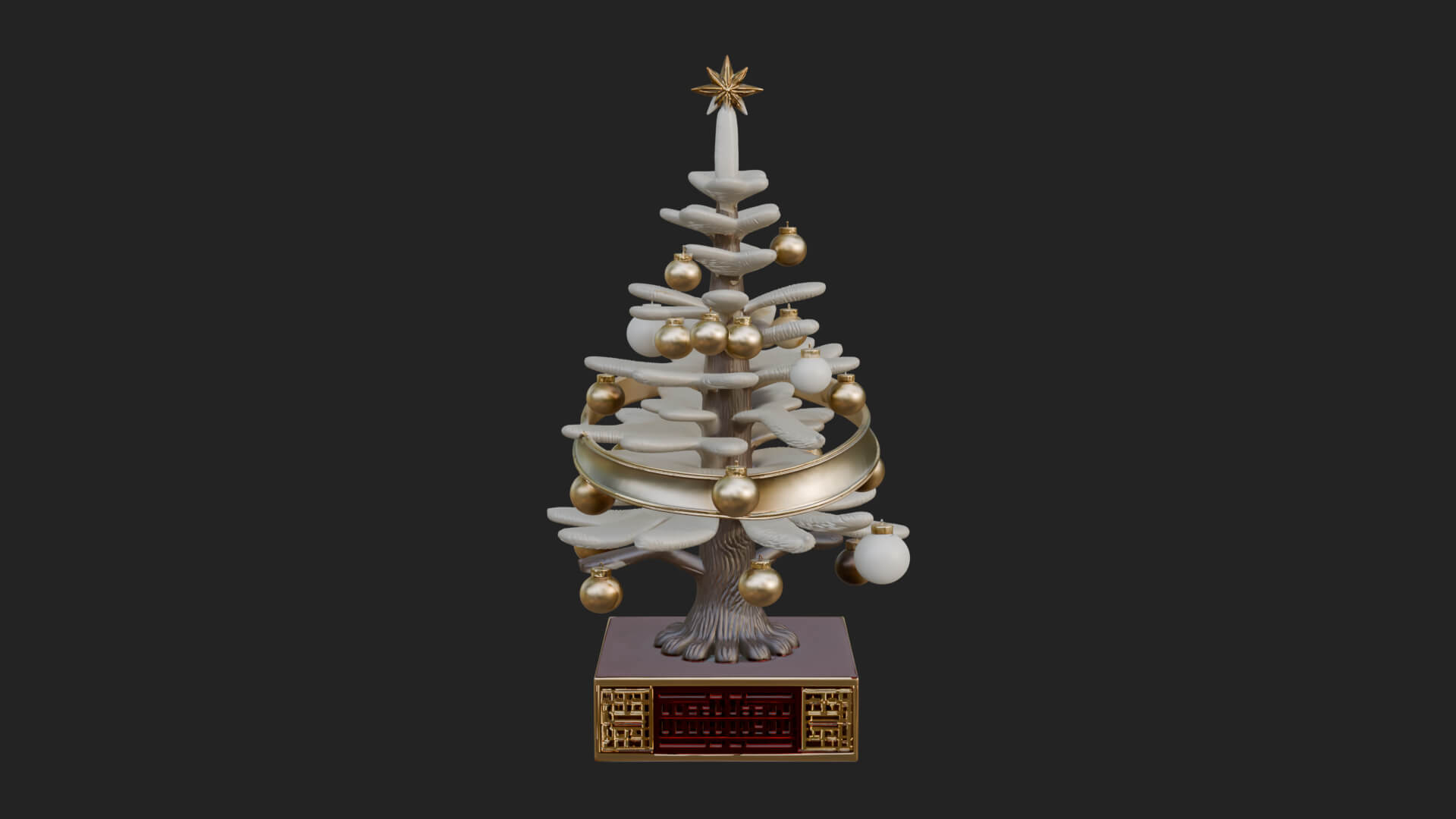 Decorated Christmas Tree Model Design 53 3D Print Model 3D Model