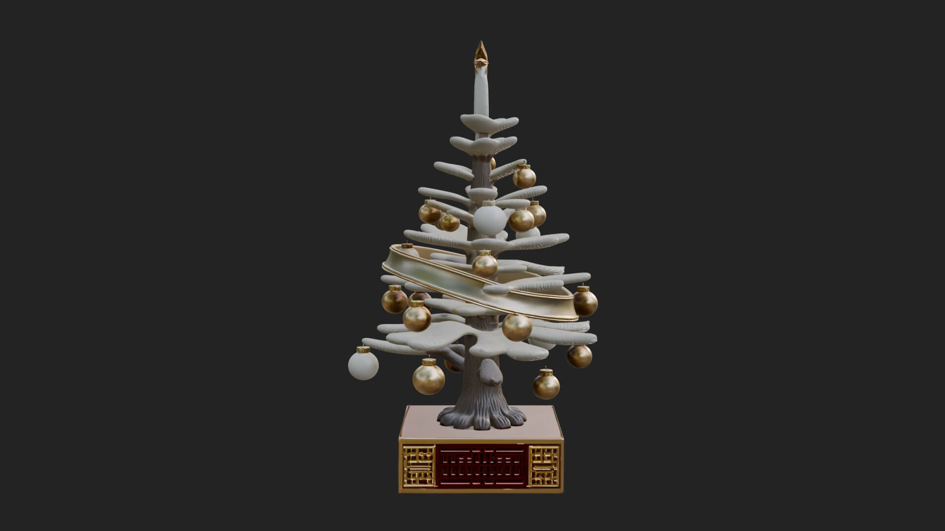 Decorated Christmas Tree Model Design 53 3D Print Model 3D Model