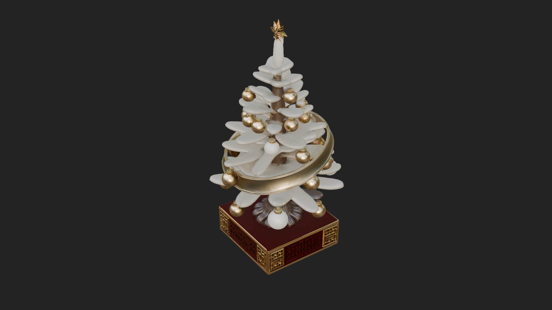 Decorated Christmas Tree Model Design 53 3D Print Model 3D Model