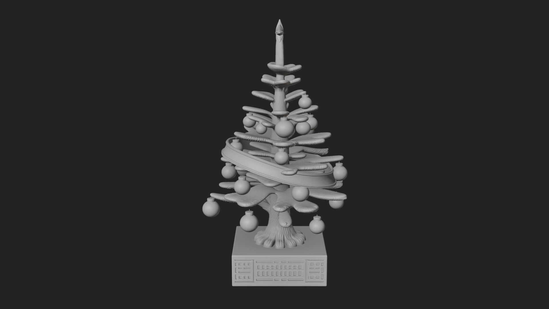 Decorated Christmas Tree Model Design 53 3D Print Model 3D Model