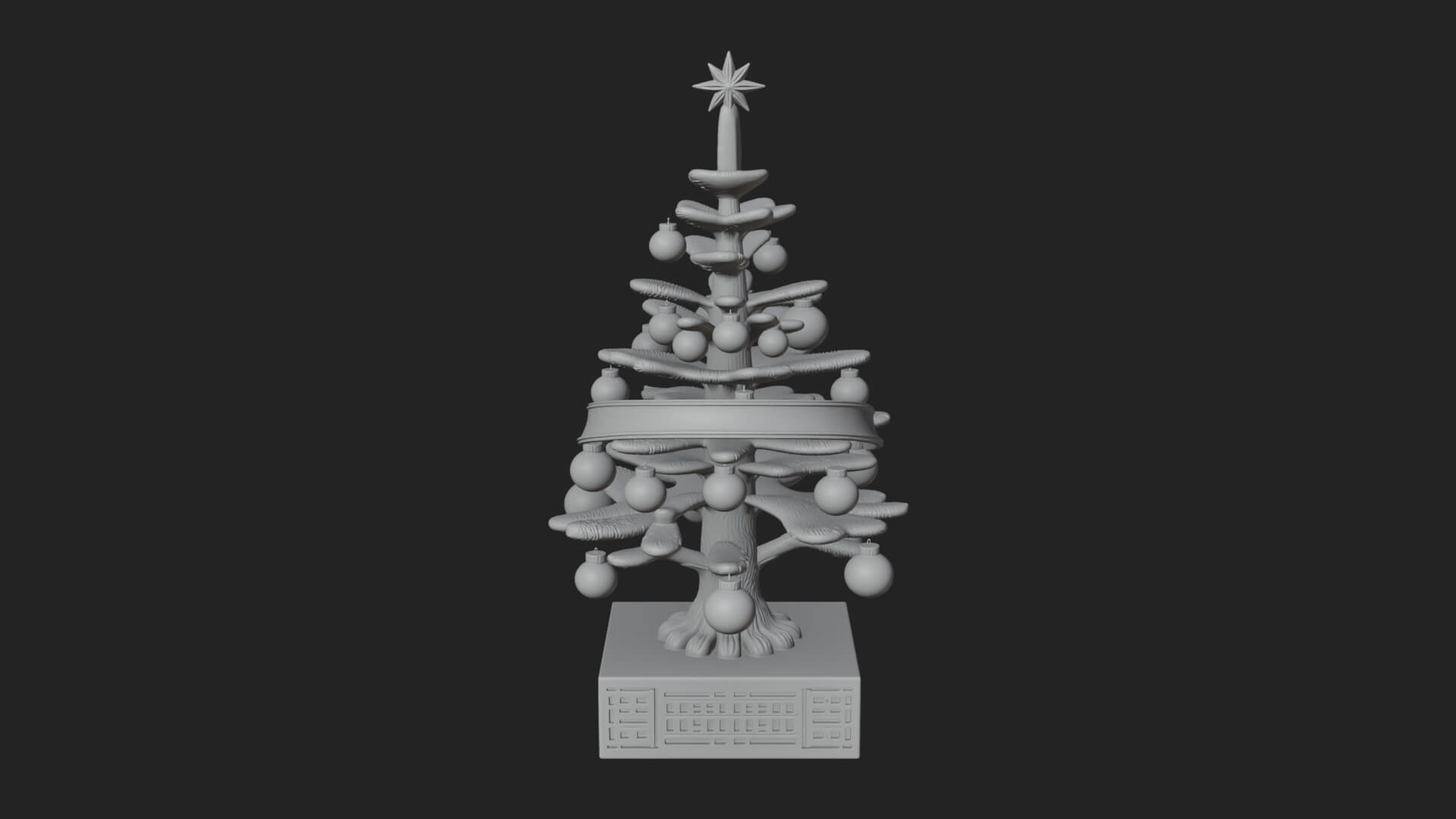 Decorated Christmas Tree Model Design 53 3D Print Model 3D Model