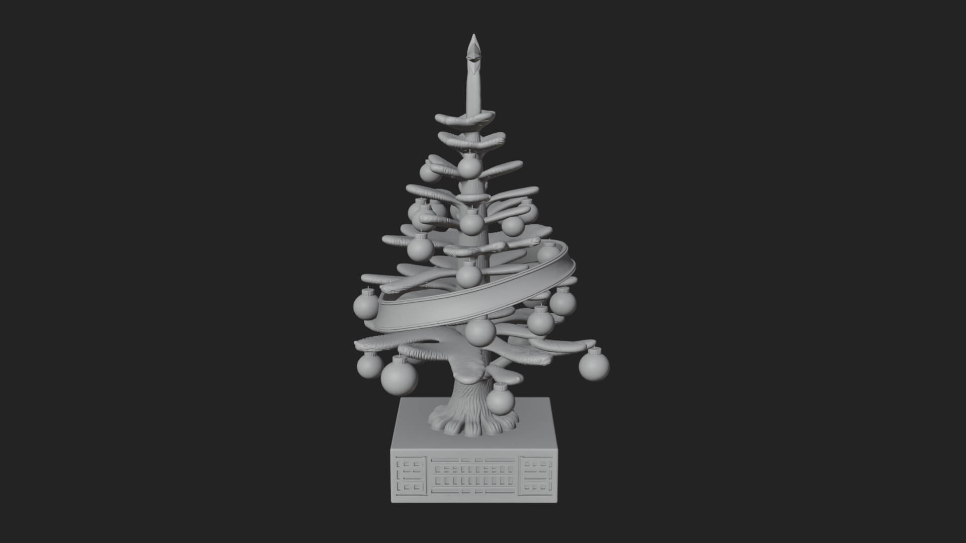 Decorated Christmas Tree Model Design 53 3D Print Model 3D Model