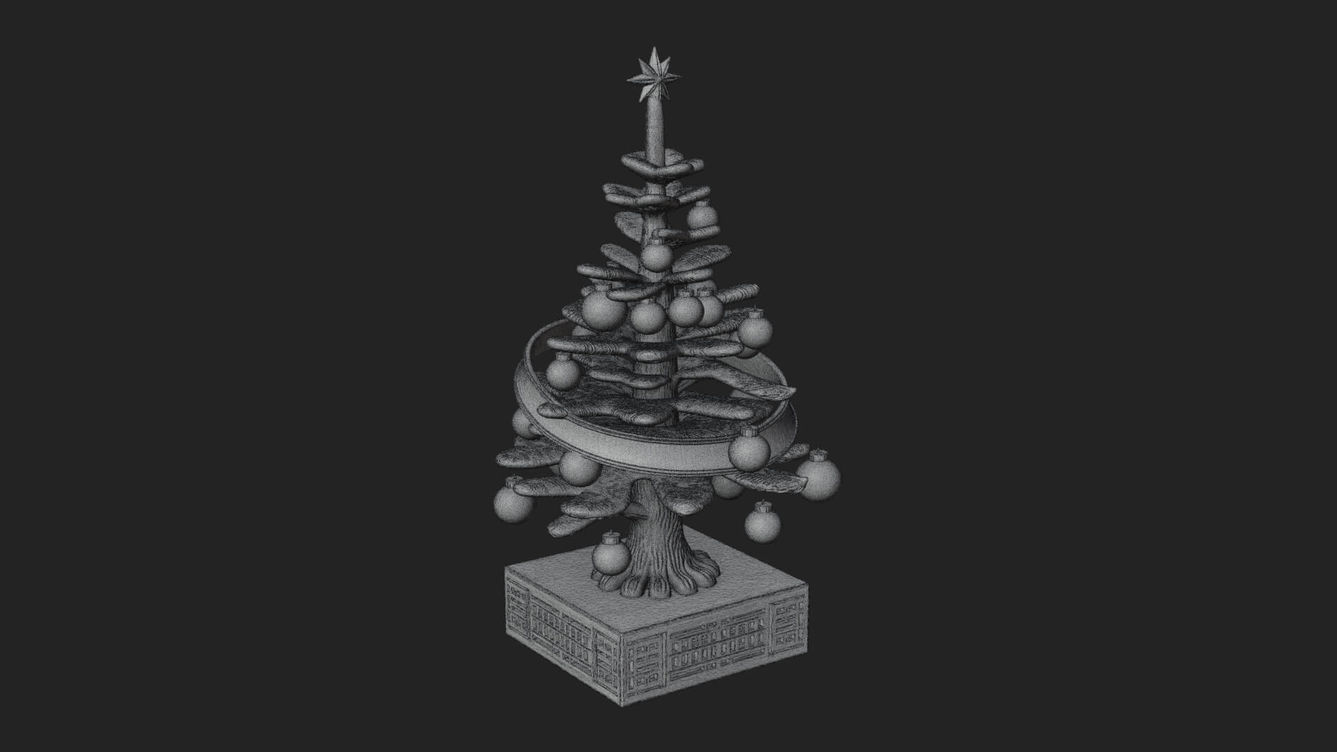 Decorated Christmas Tree Model Design 53 3D Print Model 3D Model