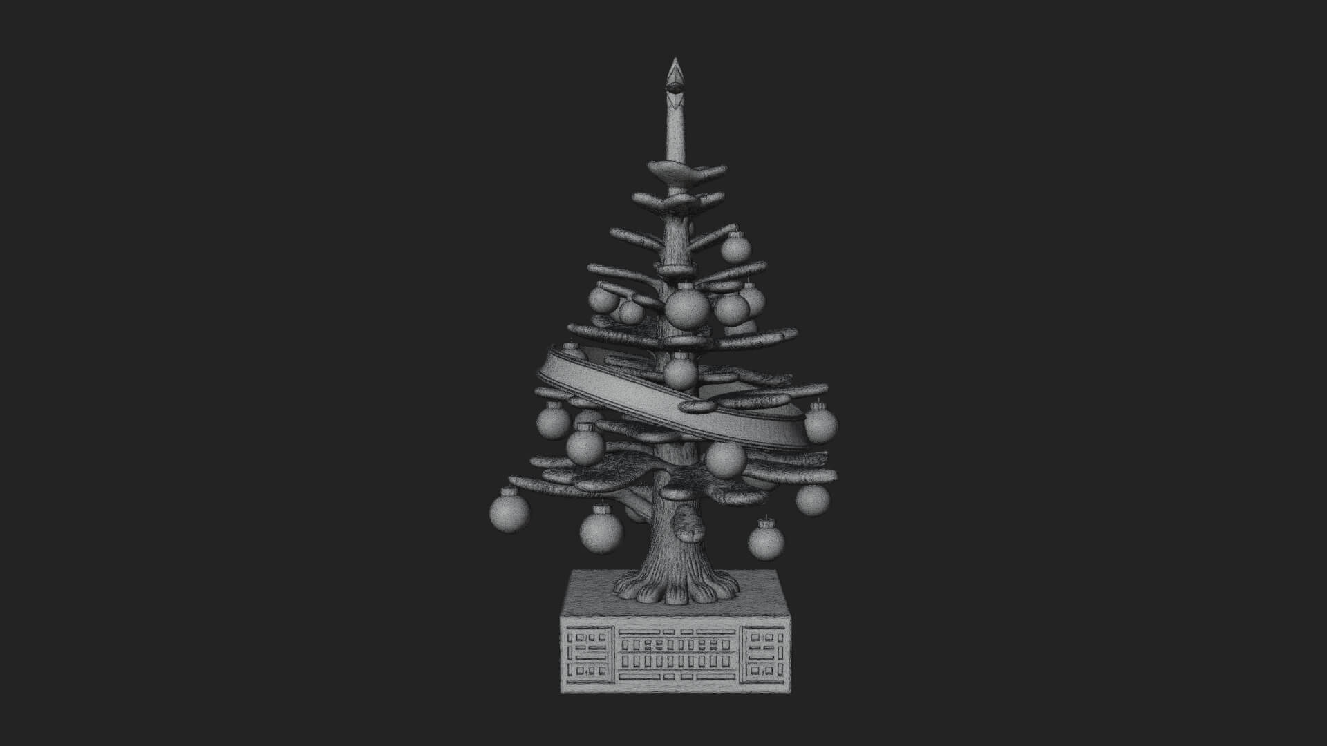 Decorated Christmas Tree Model Design 53 3D Print Model 3D Model