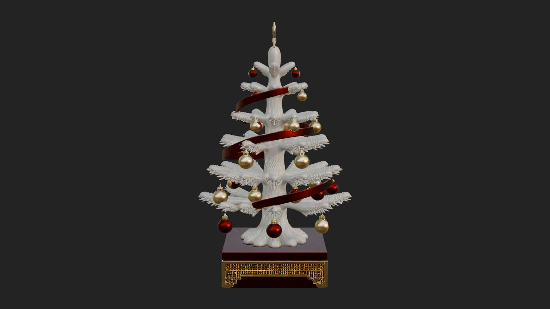 Decorated Christmas Tree Model Design 54 3D Print Model 3D Model